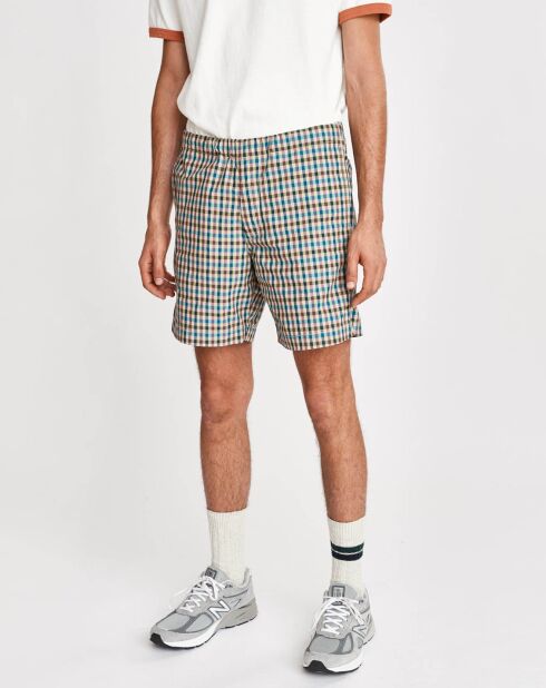Short Pozy à carreaux multicolore