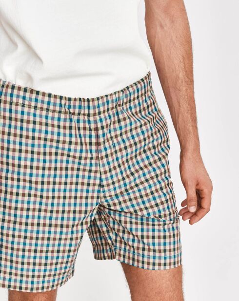 Short Pozy à carreaux multicolore