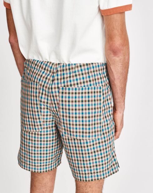 Short Pozy à carreaux multicolore