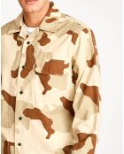 Surchemise Geko camouflage beige/marron