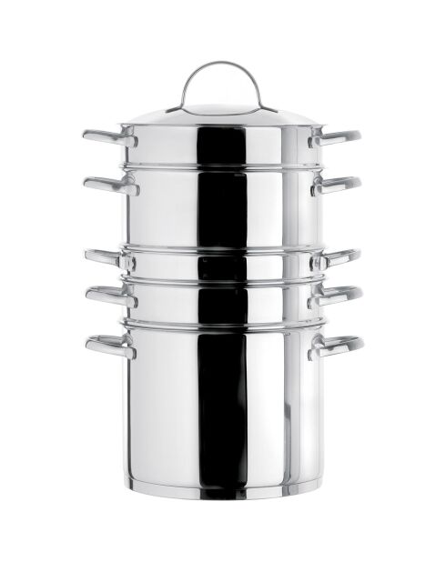 Set de cuisson vapeur induction inox - 6 pièces