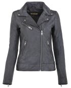 Veste en Cuir Polly vintage noir vintage