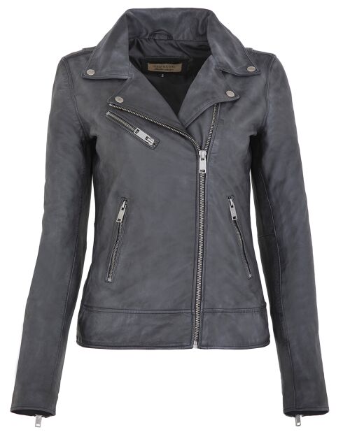 Veste en Cuir Polly vintage noir vintage