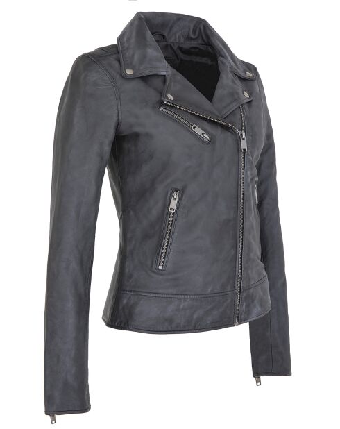Veste en Cuir Polly vintage noir vintage