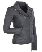 Veste en Cuir Polly vintage noir vintage
