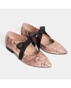 Roze gouden polnaf fluwelen leren baby's
