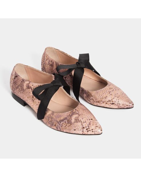 Roze gouden polnaf fluwelen leren baby's
