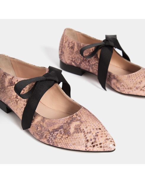 Roze gouden polnaf fluwelen leren baby's