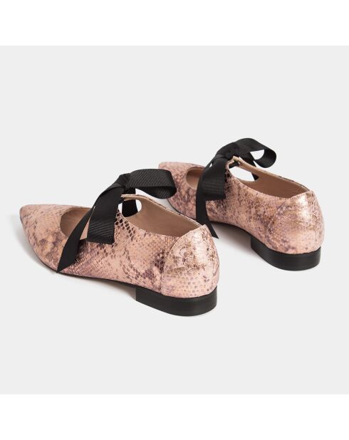 Roze gouden polnaf fluwelen leren baby's
