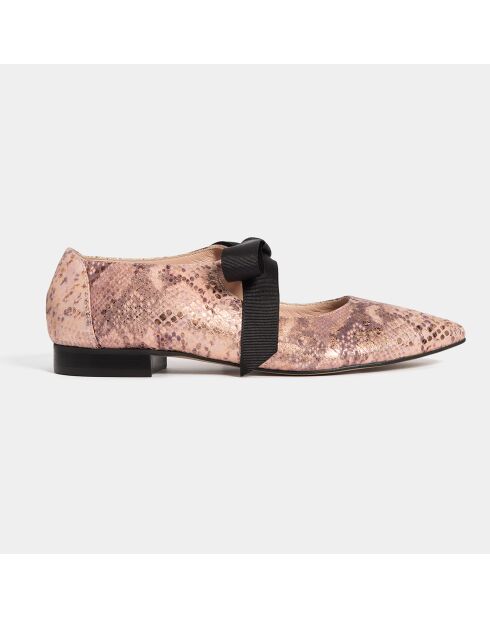 Roze gouden polnaf fluwelen leren baby's