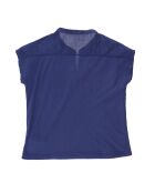 T-Shirt en Coton Turline plastron brodé bleu