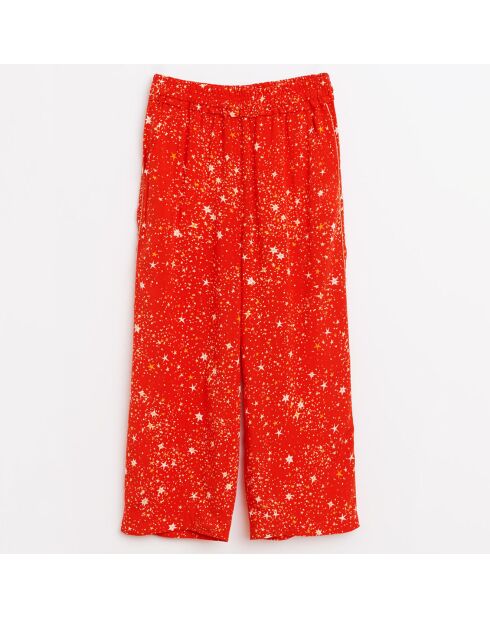 Pantalon fluide April imprimé étoile rouge