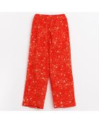 Pantalon fluide April imprimé étoile rouge