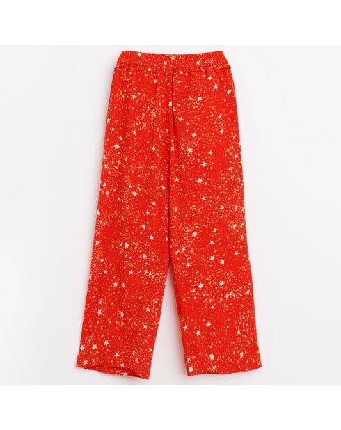 Pantalon fluide April imprimé étoile rouge
