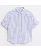 Chemise Ave bleu/parme
