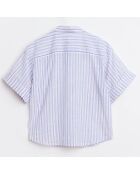 Chemise Ave bleu/parme