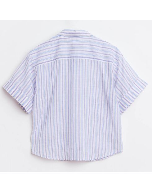 Chemise Ave bleu/parme