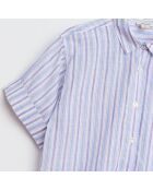 Chemise Ave bleu/parme