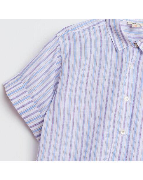 Chemise Ave bleu/parme