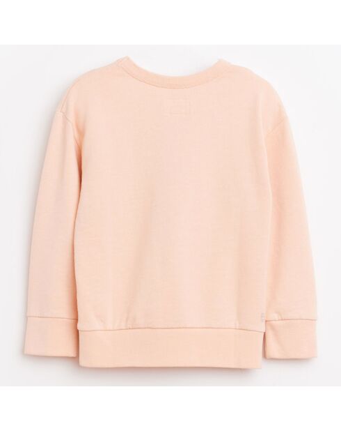 Sweat Fago en Coton rose clair