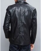 Alain zwarte leren jas