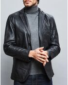 Alain zwarte leren jas