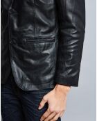 Alain zwarte leren jas