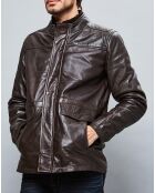 Parka en Cuir Aron marron