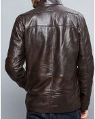 Parka en Cuir Aron marron
