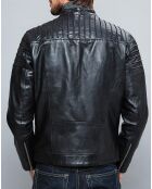 Veste en Cuir de Chèvre Baptiste noire