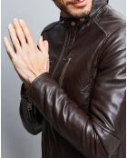 Veste en Cuir Jacky marron