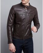 Veste en Cuir Timoty marron