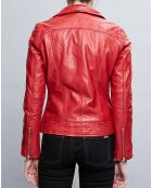 Perfecto en Cuir Alexine rouge