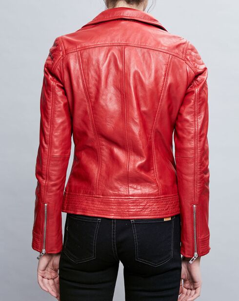 Perfecto en Cuir Alexine rouge