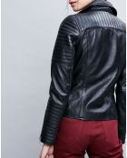 Veste en Cuir Althea noire