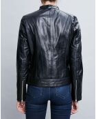 Veste en Cuir Celeste noire