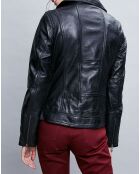 Schwarze Lederjacke Elodie
