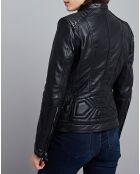 Chaqueta negra de piel Tamara