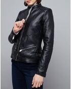 Chaqueta negra de piel Tamara