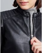 Chaqueta negra de piel Tamara