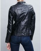 Veste en Cuir Tifanie noire