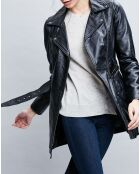 Veste en Cuir Zelda noire