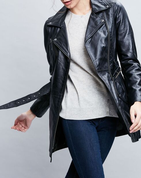 Veste en Cuir Zelda noire