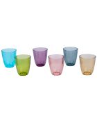 6 verres street food cosy moments multicolores - 31cl