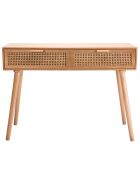 Console Rodrigo 2 Tiroirs Bois Clair - 110x33x81.5 cm