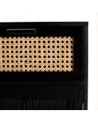 Buffet Angelo 2 Tiroirs . 2 Portes Bois/noir - 75x38x85.5 cm