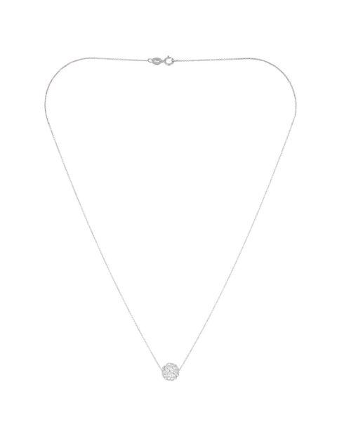 Kristallblasenanhänger aus Weißgold