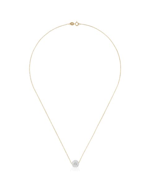 Geelgouden kristallen bubbelhanger