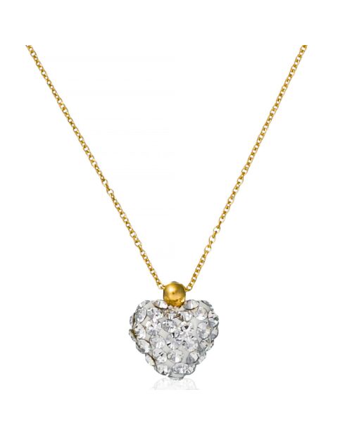 Geelgouden kristallen harthanger