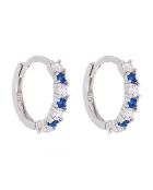 Boucles d'oreilles Créoles Océan or blanc